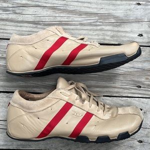 Diesel Men’s Beige Tan Vintage Leather Sneaker Shoes Trainer size US 13